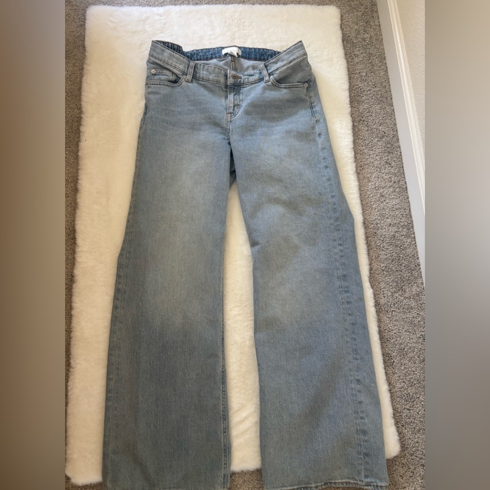 H&M Light Blue Wide Leg Jeans Maternity jeans - Picture 8 of 14